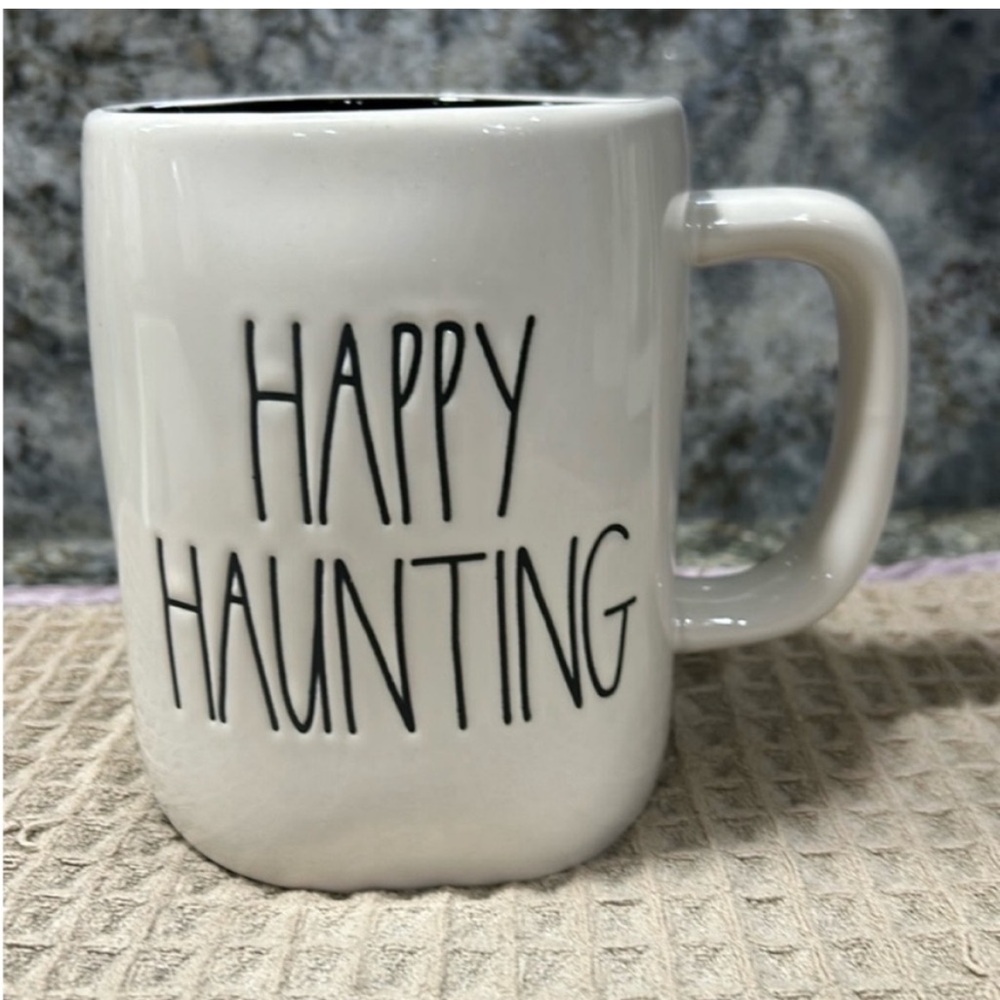 Rae Dunn “Happy Haunting” Halloween Mug – 16 oz – NWT